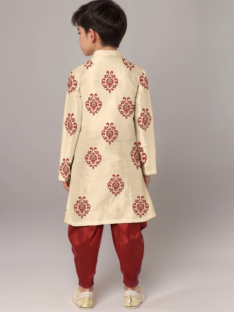 DEVOILER Boys Ethnic Motifs Printed Gotta Patti Kurta - Image 4