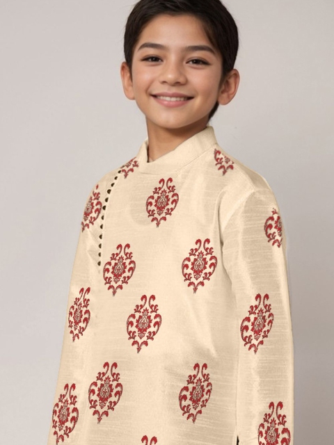 DEVOILER Boys Ethnic Motifs Printed Gotta Patti Kurta - Image 5