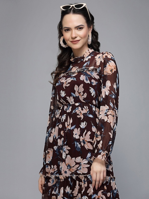 Fabway Clothing Floral Print Chiffon Maxi Dress - Image 7