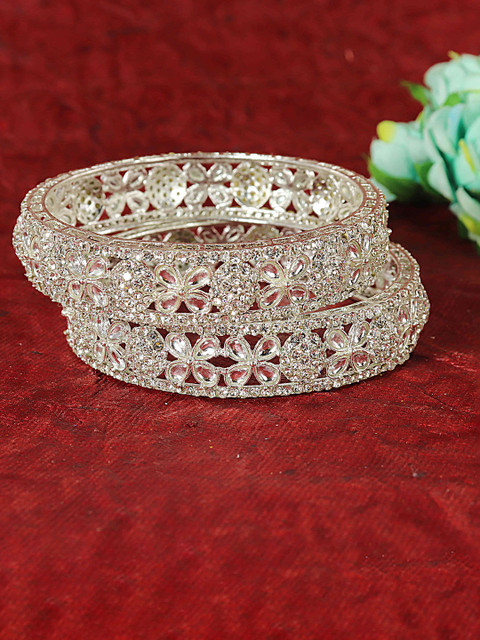 LAVAZZA Set Of 2 CZ Stone Studded Bangles