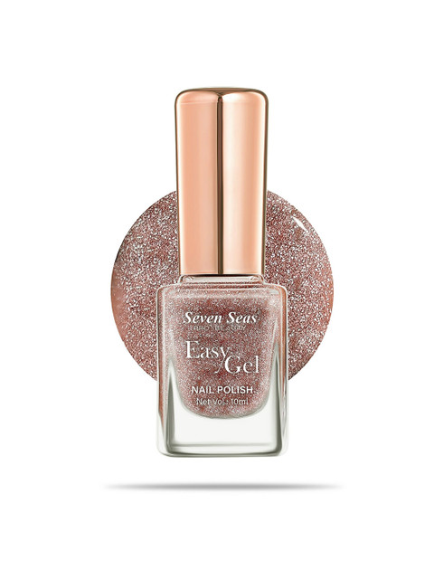 Seven Seas Easy Gel Quick Dry Formula Glitter Nail Polish- 10 ml- Shade- 259 - Brown