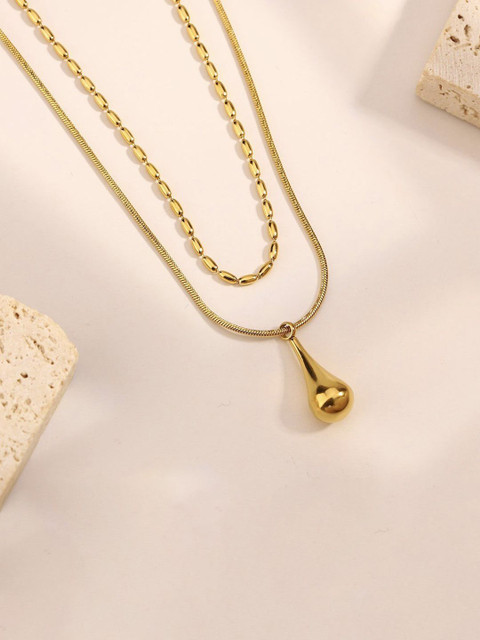 Designs & You Gold-Plated Stainless Steel Anti Tarnish Layered Chain - Image 3