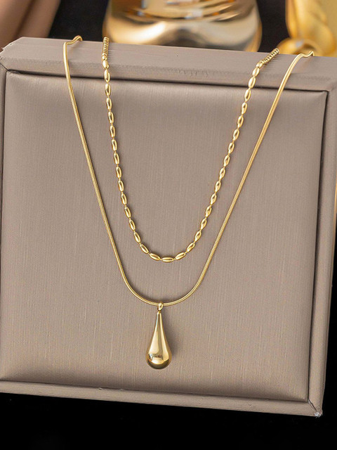 Designs & You Gold-Plated Stainless Steel Anti Tarnish Layered Chain