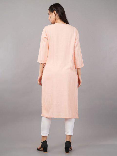 Avaasa Buy Shruthi Women Floral Embroidered Mirror Work Kurta - Image 5