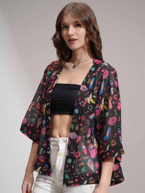 Tokyo Talkies Women Printed Front Open Shrug - Image 4