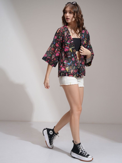 Tokyo Talkies Women Printed Front Open Shrug - Image 6