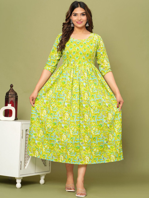 NITVAN Women Floral Printed Gotta Patti Maternity Kurta - Image 3