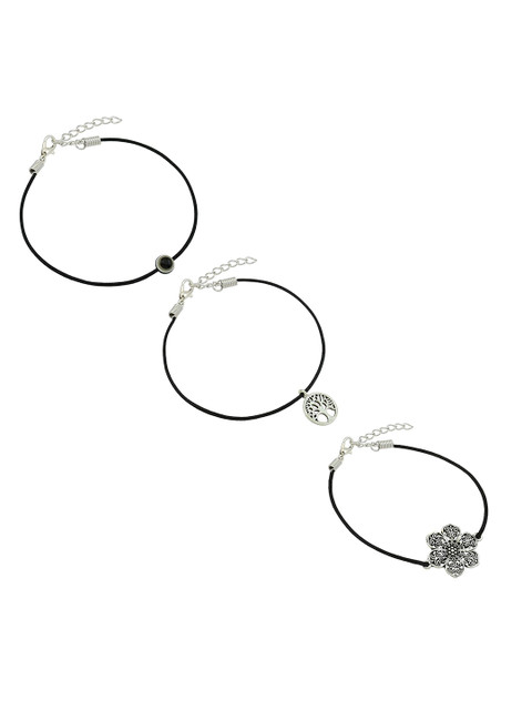 HIGH TRENDZ Women Set of 3 Anklets