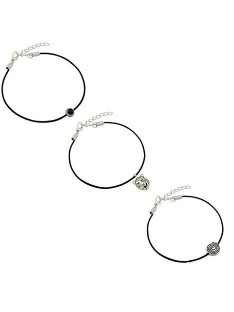 HIGH TRENDZ Women Set of 3 Anklets