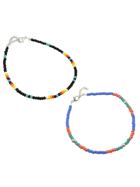HIGH TRENDZ Women Set of 2 Anklets