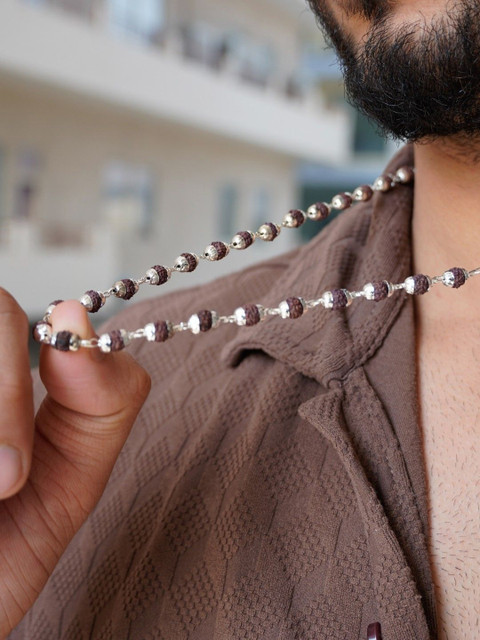Japam Silver Plated Elegant Rudraksha Mala - Image 4