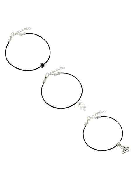 HIGH TRENDZ Women Set of 3 Anklets