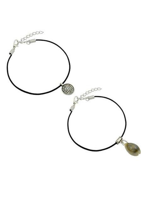 HIGH TRENDZ Women Set of 2 Anklets