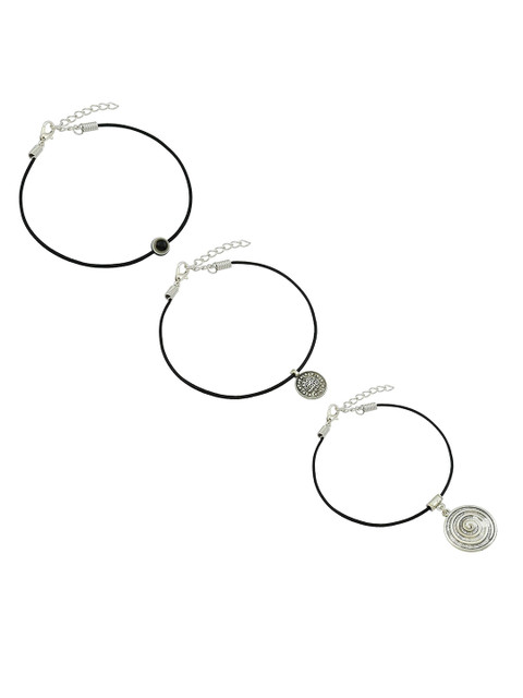 HIGH TRENDZ Women Set of 3 Anklets