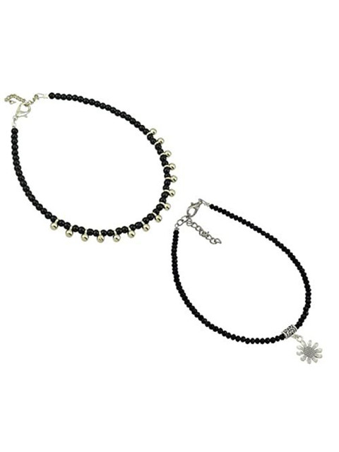 HIGH TRENDZ Women Set of 2 Anklets