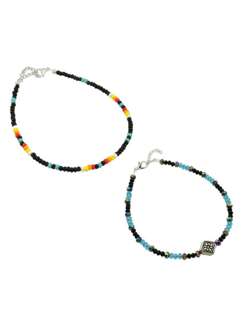 HIGH TRENDZ Women Set of 2 Anklets