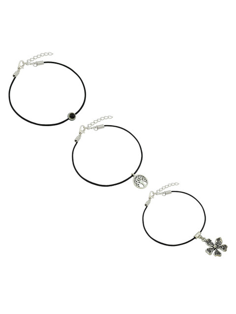 HIGH TRENDZ Women Set of 3 Anklets