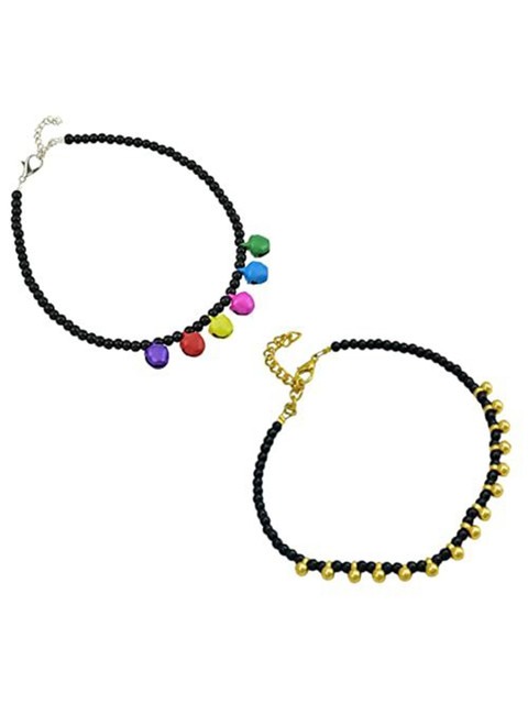 HIGH TRENDZ Women Set of 2 Anklets