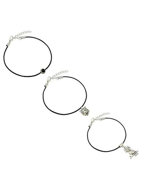 HIGH TRENDZ Women Set of 3 Anklets