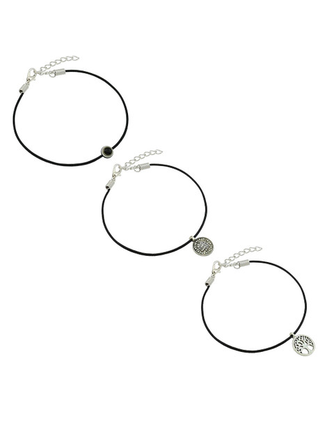 HIGH TRENDZ Women Set of 3 Anklets