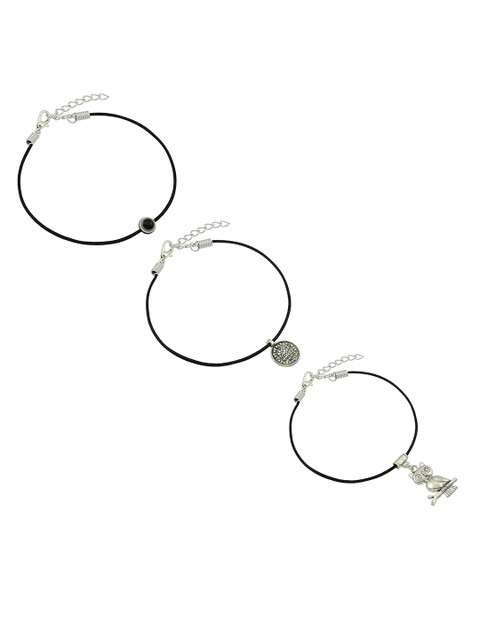 HIGH TRENDZ Women Set of 3 Anklets