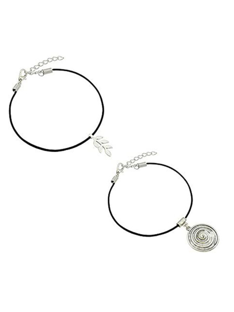 HIGH TRENDZ Women Set of 2 Anklets