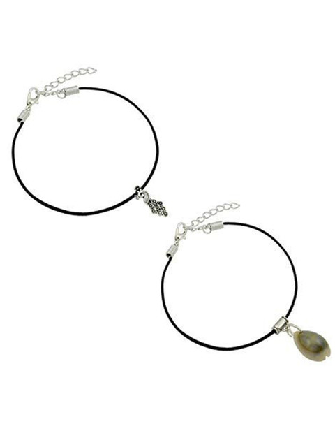 HIGH TRENDZ Women Set of 2 Anklets