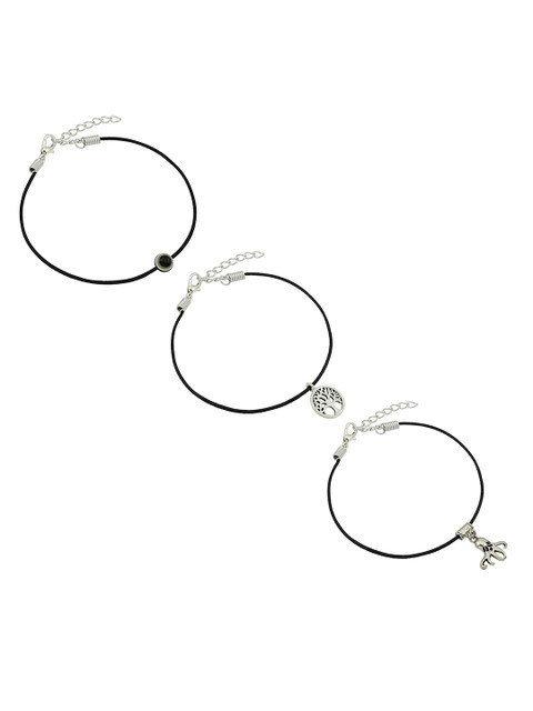 HIGH TRENDZ Women Set of 3 Anklets