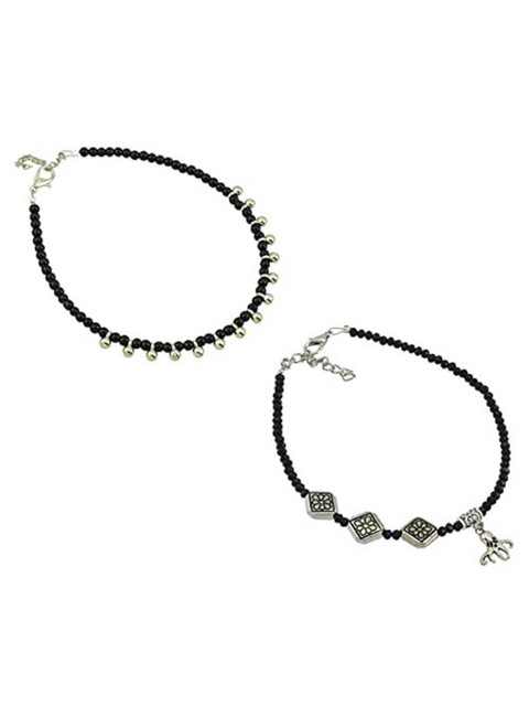 HIGH TRENDZ Women Set of 2 Anklets