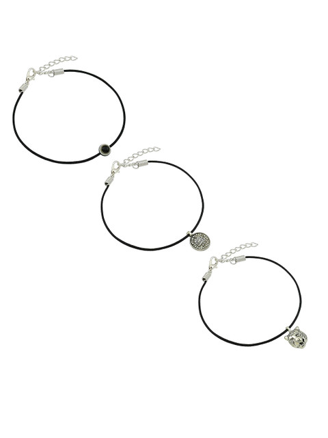 HIGH TRENDZ Women Set of 3 Anklets