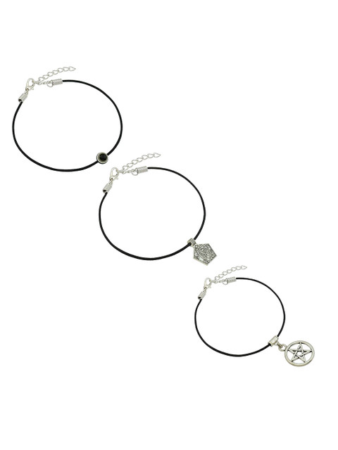 HIGH TRENDZ Women Set of 3 Anklets