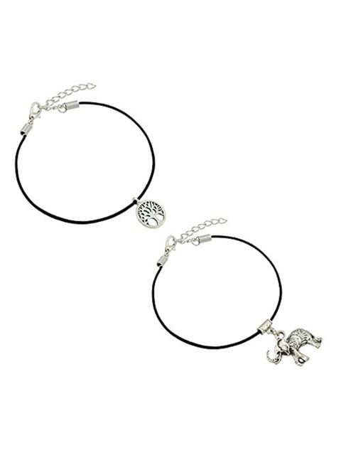 HIGH TRENDZ Women Set of 2 Anklets