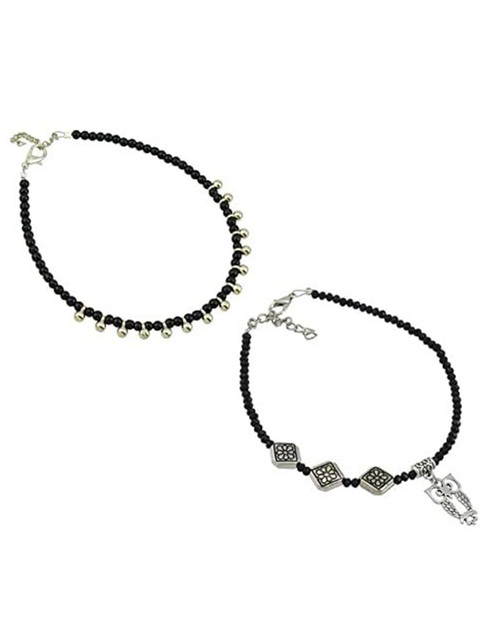 HIGH TRENDZ Women Set of 2 Anklets