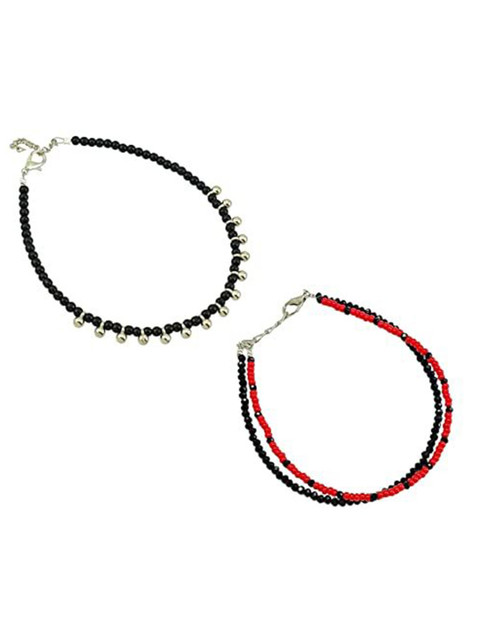 HIGH TRENDZ Women Set of 2 Anklets