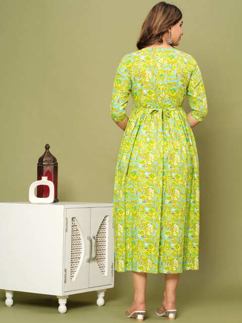 NITVAN Women Floral Printed Gotta Patti Maternity Kurta - Image 4