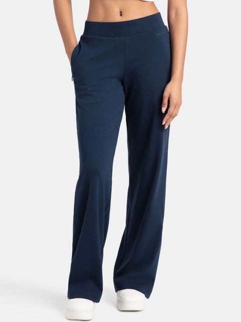 Jockey Super Combed Cotton Rich Relaxed Fit Wide Leg Pants with Zipper Pockets-U102