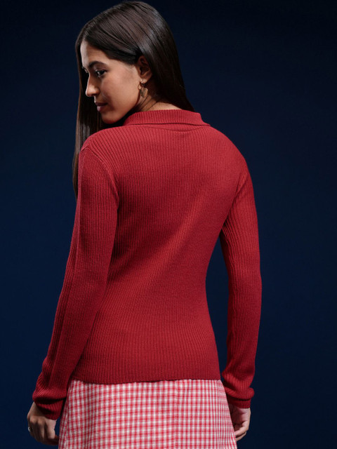 Basics By Tokyo Talkies Women Ribbed Pullover - Image 5