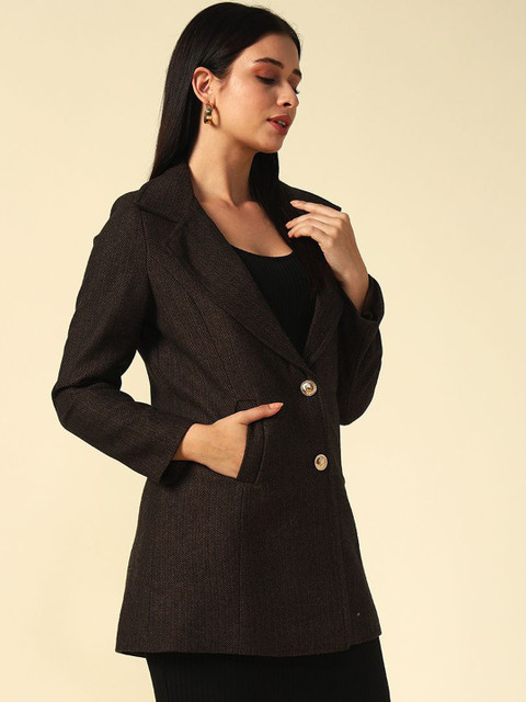 Beatnik Notched Lapel Single Breasted Casual Blazer - Image 3