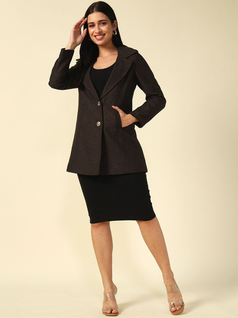 Beatnik Notched Lapel Single Breasted Casual Blazer - Image 6