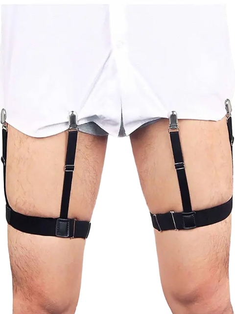 Aadikart Men Accessory Gift Set of Adjustable Elastic Shirt Garters - Image 3