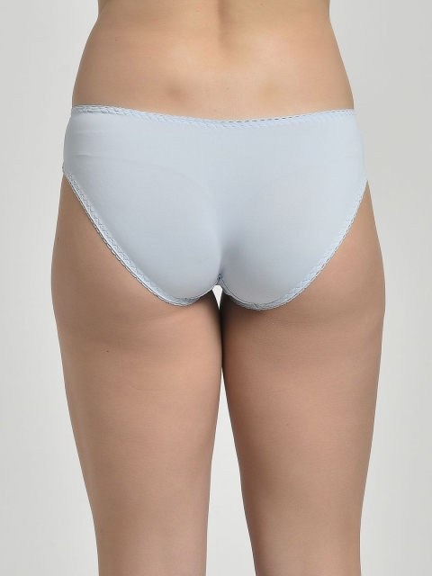 MAKCLAN Women Triangle Sheer Low-Rise Basic Brief With Lace Details - Image 4