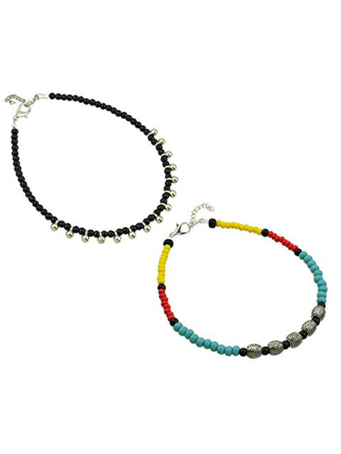 HIGH TRENDZ Women Set of 2 Anklets