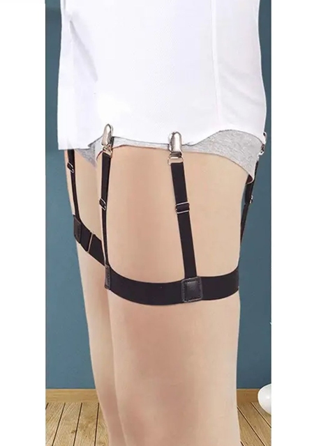 Aadikart Men Accessory Gift Set of Adjustable Elastic Shirt Garters - Image 4