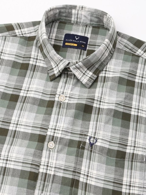 Allen Solly Men Custom Spread Collar Tartan Checked Cotton Casual Shirt - Image 6