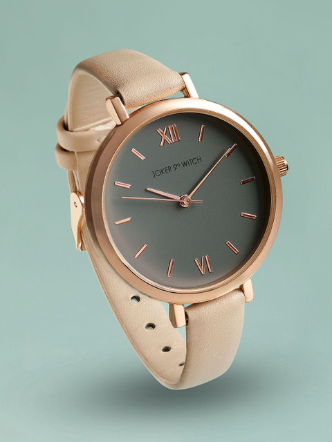 JOKER & WITCH Women Dial & Leather Bracelet Style Straps Analogue Watch AMWW1019