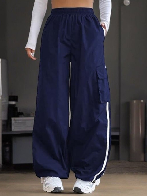 The Roadster Lifestyle Co Women Loose-Fit Parachute Trousers