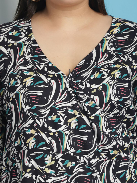 theRebelinme Women Floral Print A-Line Plus Size Maxi Dress - Image 2