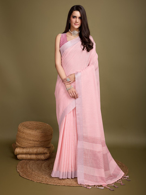 Mitera Solid Zari Saree - Image 2