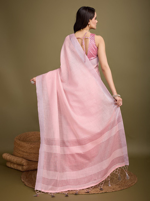 Mitera Solid Zari Saree - Image 4