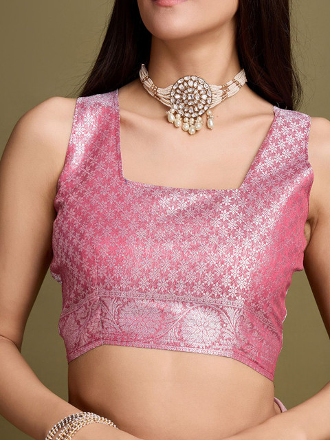 Mitera Solid Zari Saree - Image 7